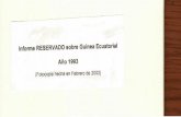 Consulado de Espana? INFORME RESERVADO SOBRE GUINEA ECUATORIAL. 1993. Biblioteca Nacional de Malabo