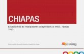 Estadísticas de trabajadores asegurados al IMSS en Chiapas, agosto de 2013