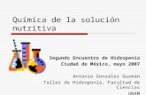 Quimica de La Solucion Nutritiva - Antonio Gonzalez
