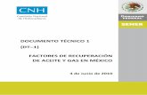 Factores de recuperación de aceite y gas en México. CNH