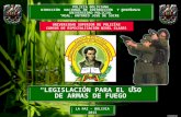 LEGISLACIÓN PARA EL USO DE  ARMAS DE FUEGO - UNIPOL 2013