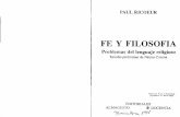 Paul Ricoeur - Fe y Filosofia