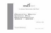 INEI - PBI Por Departamentos 2001-2010