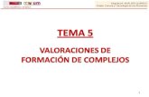 TEMA 5. Valoraciones de formación de complejos