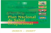Plan Naconal de Salud Ocupacional 2003-2007