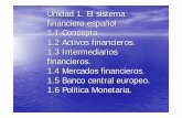 Unidad 01 El sistema Financiero Español