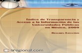 2009. Índice Transparencia y Acceso información UPES