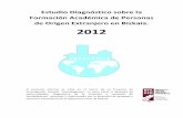 Estudio Diagnóstico sobre la Formación Académica de Personas de Origen Extranjero en Bizkaia. 2012.