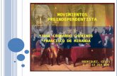 Dos de los movimientos pre independentista y uno de los documentos de bolivar
