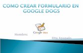Como crear un formulario en Google docs