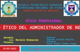 Código Ético de un Administrador de Negocios en el Perú