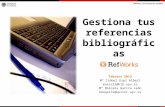 Gestiona tus referencias bibliográficas con Refworks