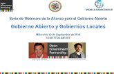 Webinar Gobierno Abierto y gobiernos locales
