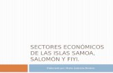 Sectores económicos de las islas Samoa, Salomón y Fiyi