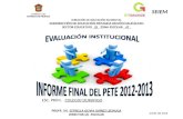 Informe Final Pete 2012-2013