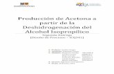 Producción de Acetona a Partir de Deshidrogenación de Alcohol Isopropílico