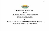 Proyecto de Ley Estadal Del Poder Popular y Las Comunas Del Estado Sucre