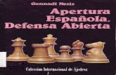 Apertura Española, Defensa Abierta (Gennadi Nesis, Ediciones Escuve, 1992)