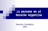 La Persona en El Derecho Argentino