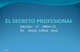 Etica y Deontología_Sesión 17_ 2014 Secreto Profesional