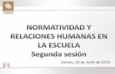 Normatividad y Relaciones Humanas en La Escuela Sesión 2