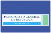 Presupuesto de La República Del Perú 2015