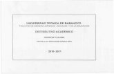 Distributivo Académico 2010 - 2011