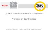 ZERO Accidents ZERO Injuries ZERO Excuses ¿Cuál es su razón para mantener la seguridad? Proyectos en Dow Chemical.