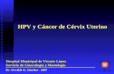 HPV y Cáncer de Cérvix Uterino Hospital Municipal de Vicente López Servicio de Ginecología y Mastología Dr. Osvaldo G. Sánchez - 2007.