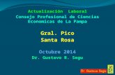 Actualización Laboral Consejo Profesional de Ciencias Economicas de La Pampa Gral. Pico Santa Rosa Octubre 2014 Dr. Gustavo R. Segu.