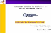 Dirección General de Servicios de Cómputo Académico (DGSCA)  Modelado de Sistemas con UML Septiembre, 2007 Integrado por: Rebeca Núñez Alonso Eduardo.