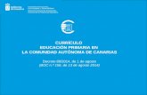 CURRÍCULO EDUCACIÓN PRIMARIA EN LA COMUNIDAD AUTÓNOMA DE CANARIAS Decreto 89/2014, de 1 de agosto (BOC n.º 156, de 13 de agosto 2014)