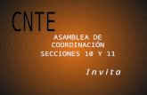 I n v i t a ASAMBLEA DE COORDINACIÓN SECCIONES 10 Y 11.