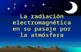 La radiación electromagnética en su pasaje por la atmósfera.