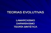 TEORIAS EVOLUTIVAS LAMARCKISMODARWISNISMO TEORÍA SINTÉTICA.