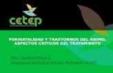 Dra. Paulina Oliva S.  Programa de Salud Mental Perinatal CETEP.