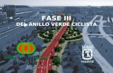 FASE III DEL ANILLO VERDE CICLISTA. La fase III, supone el cierre definitivo del Anillo Verde Ciclista con la construcción de casi 34 km en la zona norte.