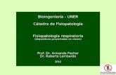 Bioingeniería - UNER Cátedra de Fisiopatología Fisiopatología respiratoria (diapositivas proyectadas en clases) Prof. Dr. Armando Pacher Dr. Roberto Lombardo.