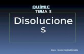 TEMA 3 Disoluciones QUÍMICA Bqca. María Cecilia Recalde.