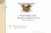 PROGRAMACIÓN NEUROLINGÜÍSTICA Curso Básico MSc. Mario González Lic. Agustín Monroy .