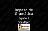 Repaso de Gramática Español 2 Sra.Meyer ARTICULOS.