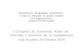 Competencia, Desigualdad, Crecimiento: lo que el mercado no puede resolver Dra. Eugenia Correa Posgrado de Economía-UNAM I Congreso de Economía: Poder.