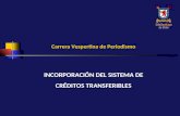 Carrera Vespertina de Periodismo INCORPORACIÓN DEL SISTEMA DE CRÉDITOS TRANSFERIBLES.
