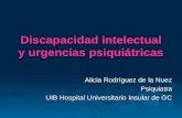 Discapacidad intelectual y urgencias psiquiátricas Alicia Rodríguez de la Nuez Psiquiatra UIB Hospital Universitario Insular de GC.
