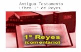 Antiguo Testamento Libro 1º de Reyes.. Introducción Trasfondo del libro. 1. En el origen hebreo era un solo libro, después de la traducción de la biblia.