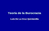 Teoría de la Burocracia Luis De La Cruz Quintanilla.