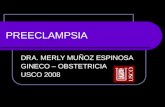 PREECLAMPSIA DRA. MERLY MUÑOZ ESPINOSA GINECO – OBSTETRICIA USCO 2008.