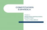 CONSTITUCION ESPAÑOLA TEMA 1 PRINCIPIOS INSPIRADORES. ESTRUCTURA. TITULO PRELIMINAR.