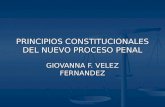PRINCIPIOS CONSTITUCIONALES DEL NUEVO PROCESO PENAL GIOVANNA F. VELEZ FERNANDEZ.