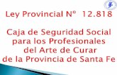 Seguridad Social para los Profesionales del Arte de Curar de la Provincia de Santa Fe  Previsión (jubilación)  Obra Social.